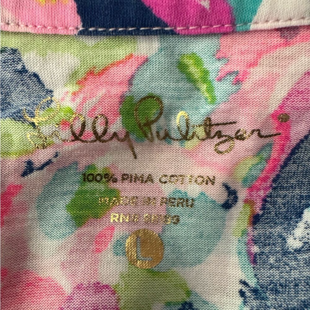 Lilly Pulitzer Pina Colada Beacon Pima Cotton Dress Size Large - Picture 5 of 5